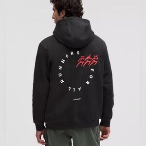 lululemon Steady State Black Pullover Hoodie, Run Graphic NWT